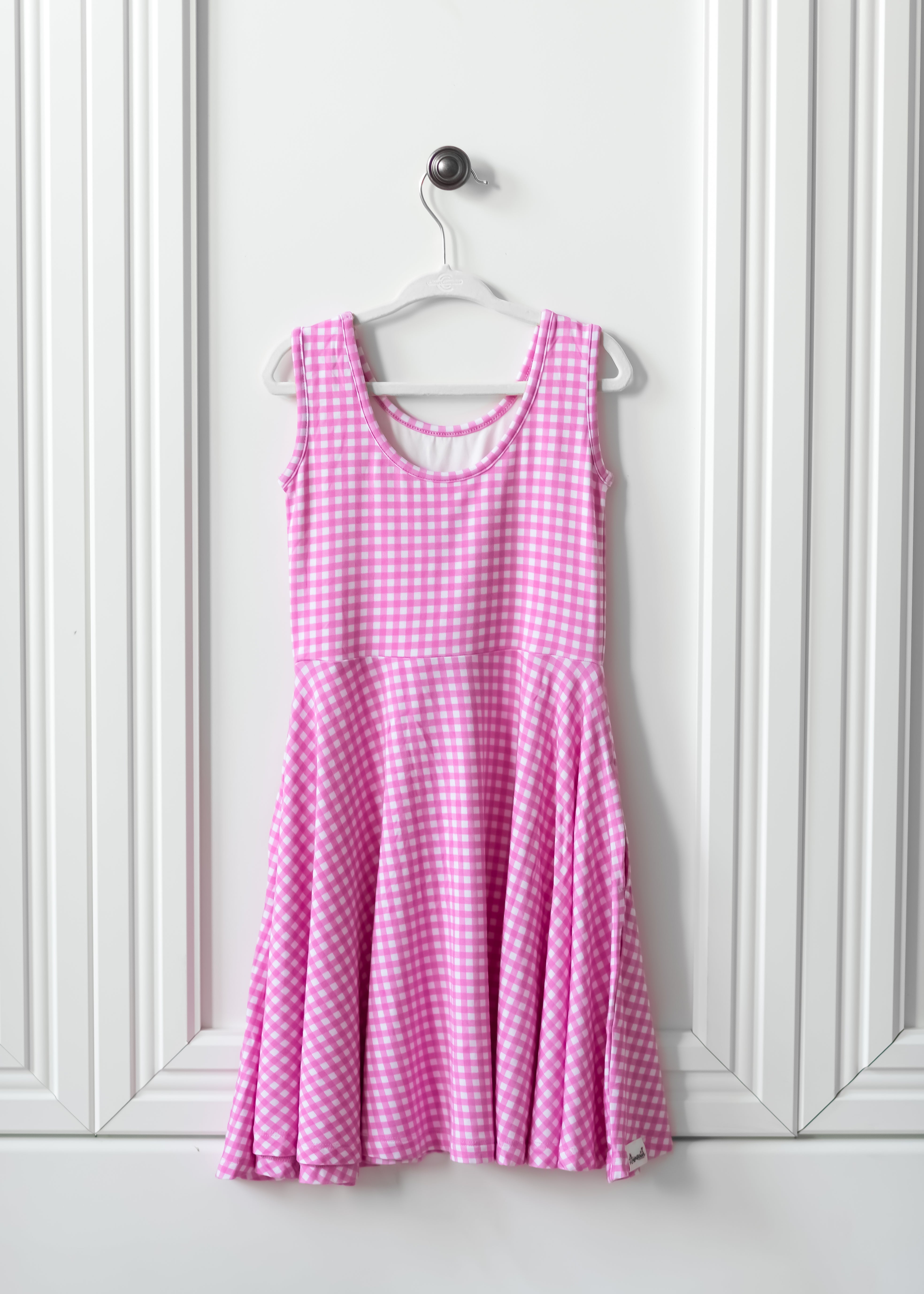 Pink Gingham Sleeveless Twirl Dress 3T Pink Gingham Sleeveless Twirl Dress 3T