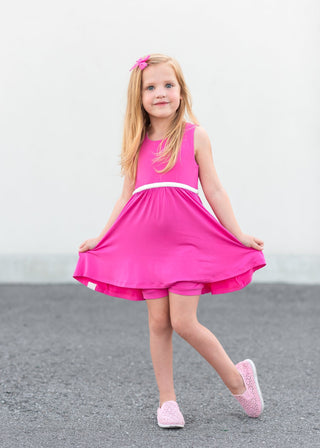 Azalea Pink Empire Tunic Set - Tunics - Twinflower Creations