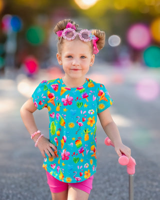 Summer Fun Puff Sleeve Tee in Organic Cotton - Shirts - Twinflower Creations