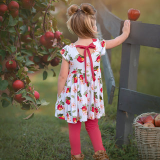 Awesome Apples Cap Sleeve Empire Tunic Set - Dresses - Twinflower Creations