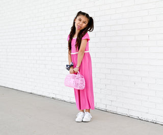 Azalea Pink Wide Leg Romper - Rompers - Twinflower Creations