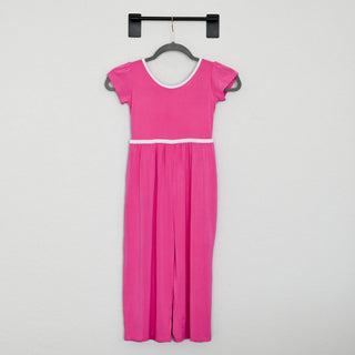 Azalea Pink Wide Leg Romper - Rompers - Twinflower Creations