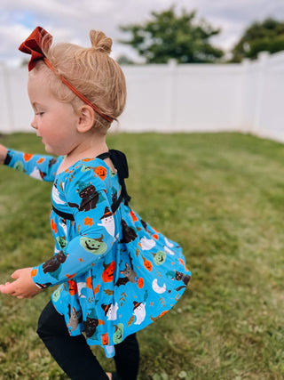 Boo! Long Sleeve Empire Tunic Set - Dresses - Twinflower Creations