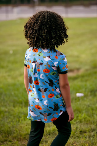 Boo! Short Sleeve Tunic - Tunics - Twinflower Creations