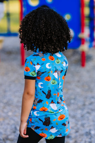 Boo! Short Sleeve Tunic - Tunics - Twinflower Creations