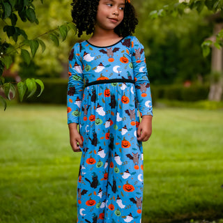Boo! Wide Leg Romper - Rompers - Twinflower Creations