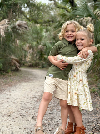 Boys Polo in Garden Green - Shirts - Twinflower Creations