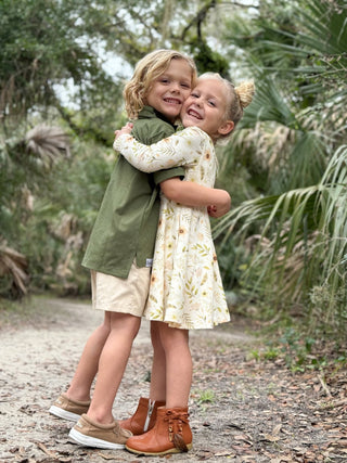 Boys Polo in Garden Green - Shirts - Twinflower Creations
