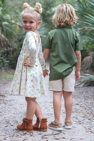 Boys Polo in Garden Green - Shirts - Twinflower Creations