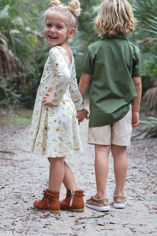 Boys Polo in Garden Green - Shirts - Twinflower Creations