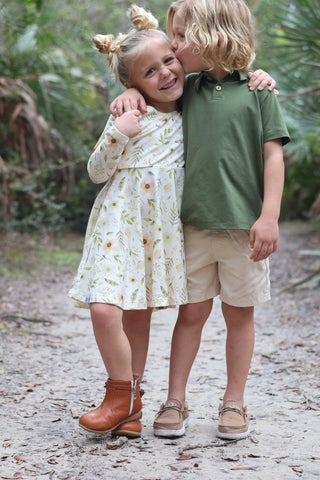 Boys Polo in Garden Green - Shirts - Twinflower Creations