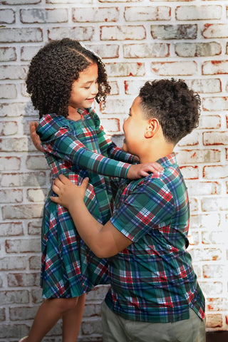 Christmas Plaid Boys Polo - Shirts - Twinflower Creations