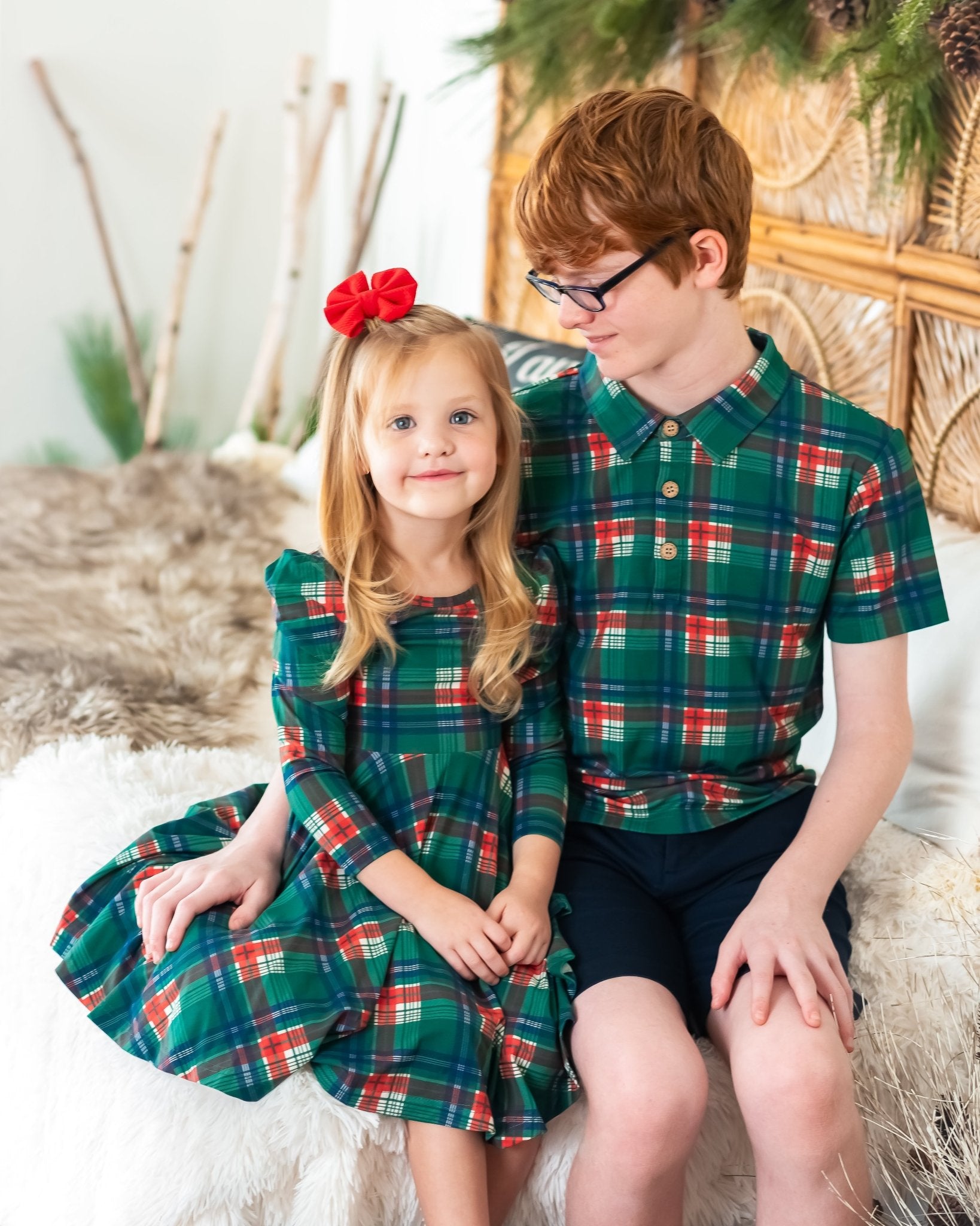 Christmas Plaid Puff Sleeve Twirl Dress 10