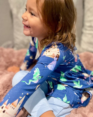 Dancing Dragons Long Sleeve Empire Tunic Set - Dresses - Twinflower Creations