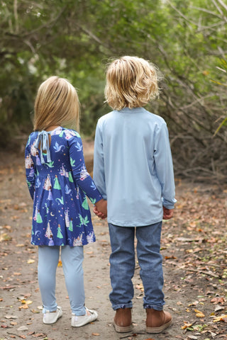 Dancing Dragons Long Sleeve Empire Tunic Set - Dresses - Twinflower Creations