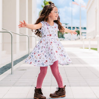 Floral ABC's Cap Sleeve Empire Tunic Set - Dresses - Twinflower Creations
