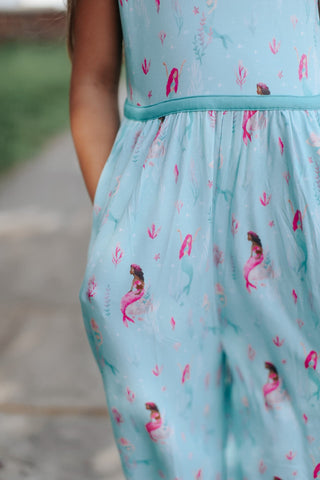 Marvelous Mermaids Sleeveless Wide Leg Romper - Rompers - Twinflower Creations