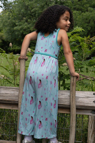 Marvelous Mermaids Sleeveless Wide Leg Romper - Rompers - Twinflower Creations