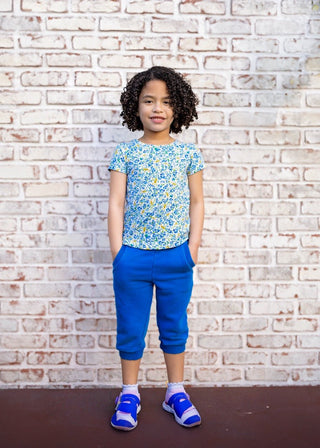 Organic Cotton Floral Fun Puff Sleeve Tee - Shirts - Twinflower Creations