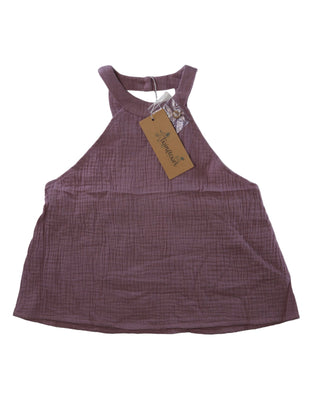 Organic Halter Top in Perfect Purple - Shirts - Twinflower Creations