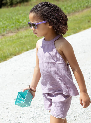Organic Shorts in Perfect Purple - Shorts - Twinflower Creations