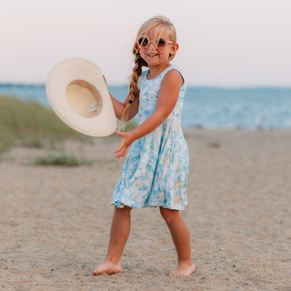Palms Sleeveless Twirl Dress - Dresses - Twinflower Creations