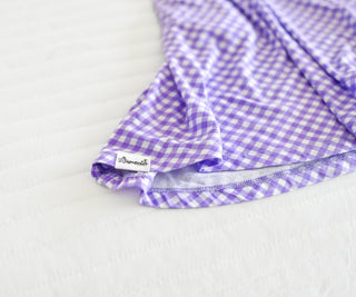 Purple Gingham Sleeveless Twirl Dress - Dresses - Twinflower Creations
