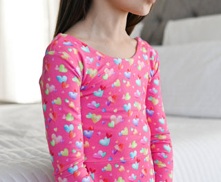 Rainbow Love Long Sleeve Twirl Dress - Dresses - Twinflower Creations