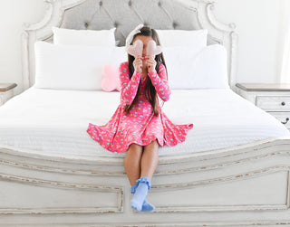 Rainbow Love Long Sleeve Twirl Dress - Dresses - Twinflower Creations
