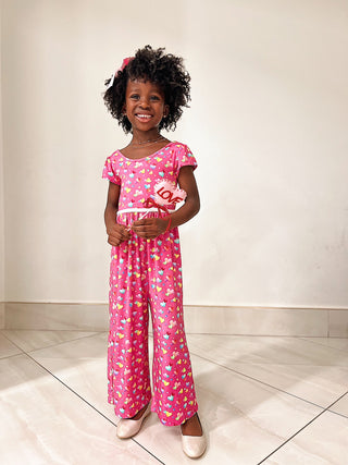 Rainbow Love Wide Leg Romper - Rompers - Twinflower Creations