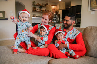 Ruffle Light Santa Bamboo Romper - Pajamas - Twinflower Creations