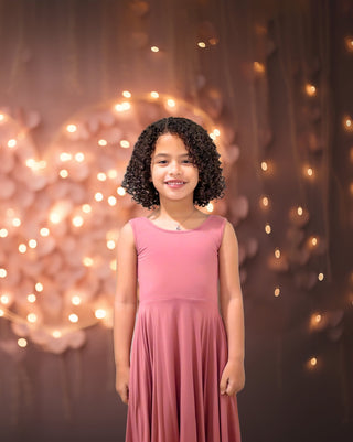 Sleeveless Twirl Dress in Romantic Rose - Dresses - Twinflower Creations