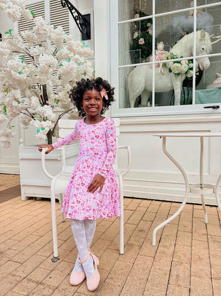 Sweethearts Bamboo Twirl Dress - Dresses - Twinflower Creations