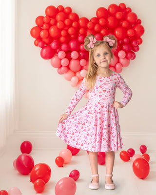 Sweethearts Bamboo Twirl Dress - Dresses - Twinflower Creations