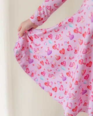 Sweethearts Bamboo Twirl Dress - Dresses - Twinflower Creations