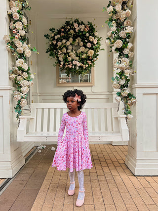 Sweethearts Bamboo Twirl Dress - Dresses - Twinflower Creations
