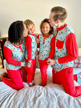 Toddler Boys Light Santa Pajamas - Pajamas - Twinflower Creations