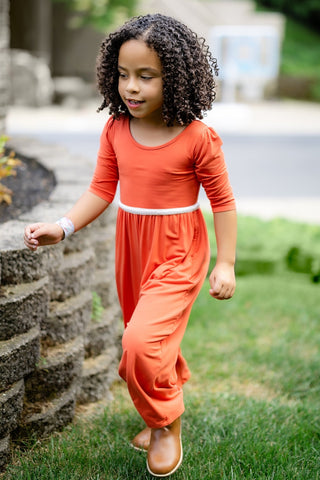 Wide Leg Romper in Pimenton - Rompers - Twinflower Creations