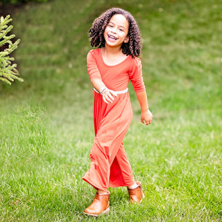 Wide Leg Romper in Pimenton - Rompers - Twinflower Creations