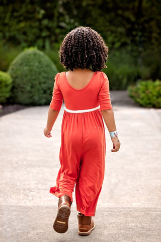 Wide Leg Romper in Pimenton - Rompers - Twinflower Creations