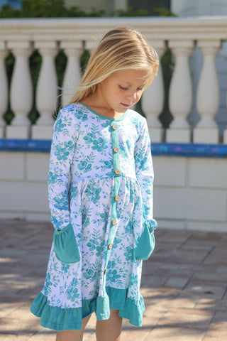 Winter Floral Annie Dress – Twinflower Creations